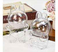 UHETLET 2 Pcs Étui de Acrylique Transparent pour Figurines Boîte Mystère, Housse de Protection pour poupée en Peluche, Sac de Protection en PVC Transparent pour Mini-poupées de Collection