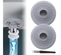 UHETLET 2 Pièces Filtre De Vidange Filtre À Cheveux en Silicone Douche avec Ventouse Filtre À Cheveux Filtre De Douche Filtre De Vidange Filtre Lavabo, Baignoire Et Cuisine