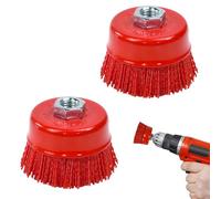 UHETLET 2PCS Brosser Nylon Meuleuse Ø 75MM Brosses à Pot en Nylon M14 pour Meuleuse D'angle Brosse Metallique Brosse Soucoupe Abrasif Brossè Roue pour Polissage Élimination de Rouille Nettoyage