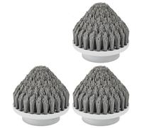 UHETLET 3 Têtes de Nettoyage Rotatives avec Embout Conique, Poils Nylon Anti-Éclaboussures, Brosse Durable Hexagone 32mm pour Machine Électrique pour Cuisine/Salle de Bain/Extérieur
