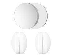 UHETLET 6 Poids pour Rideau De Douche Poids Ronds pour Rideau De Bain Poids Magnétiques Rideau De Douche avec Revêtement Silicone Aimants Poids Inférieurs Drapeaux Nappes Blanc