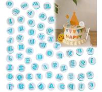 UHETLET 62 Pièces Lettres Fondant Grand Alphabet Emporte-Pièces Lettres Alphanumériques Réutilisables Petits Tampons À Biscuits Pour Gâteaux Biscuits Chocolat Boulangerie