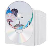 UHETLET Lot de 100 pochettes en plastique double pour 2 CD Bluray - En polypropylène - Double face - Transparentes - Pour ranger des CD, DVD, BD