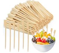 UHETLET Lot de 400 brochettes en bois de 12 cm - En bambou - Pour apéritif - Pour petites collations, brochettes à shish kebab, cocktails pour apéritifs