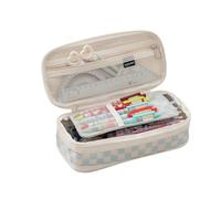 UHEWEIDOR Tissu composite multifonction avec double fermeture éclair, simple et polyvalent, capable de se transformer en une trousse de grande capacité, bleu clair, Mode