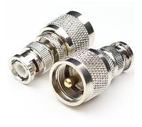 UHF mâle PL259 Pl-259 vers BNC mâle Jack RF Coaxial Adaptateur UHF vers BNC connecteur 2 Packs