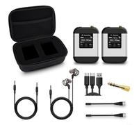 UHF Système de surveillance intra-auriculaire sans fil, 20 canaux d'appariement automatique, plage de fréquences 550-537 MHz, portée 30-50 m, dynamique 110 dB pour studio et scène en direct, argent (1