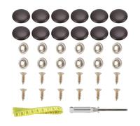 Uhidka 1 Lot de Boutons Pression en Cuir pour Rembourrage, Idéal pour Capitonnage de Meubles, Lit, Canapé, Chaise, Siège Auto, Toit de Camping-Car, Couleur Café