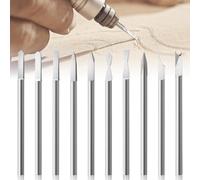 Uhidka 10pcs Outils de Sculpture en Bois pour Outils Rotatifs 1/8 "Outils de Travail Du Bois des Bits Rotatifs Compatibles pour la Sculpture Du Forage