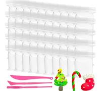 Uhidka 50 Pack White Air Dry Foam Clay 18oz Mourisant des Argiles pour les Enfants, Fabrication de Projets Artistiques de Cosplay, 3 Pcs Outils de Sculpture