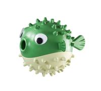 Uhidka Balle de nourriture pour chien en forme de poisson, jouet à mordre molaire, balle de nettoyage des dents de chien, jouet à mâcher vert