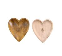 Uhidka Bol de Prière en Bois en Forme de Cœur, Bol de Pâte en Bois, Bol de Bénédiction en Forme de Cœur, Cadeaux Religieux de Noël Chrétiens pour Femmes et