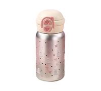 Uhidka Bouteille d'eau pour Enfants en Acier Inoxydable avec Paille 500ML. Gourde Isotherme de 500ML. Bouteille sous Vide Kawaii pour Chaudes ou Froides. Adorable Mug de Voyage Argenté.