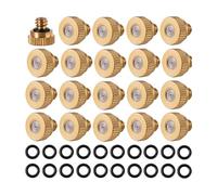 Uhidka Butes de Brumisation en Laiton 20pc O Ring Set avec 20 Buses de Brume en Laiton, Buse de Brumisation Lourde 0,02 "Orifice (0,5 Mm)
