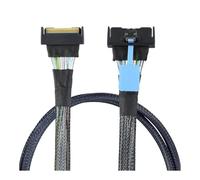 Uhidka Câble D'Adaptateur de Données Serveur Haute Vitesse Slimline SAS MCIO SFF-8654 8I 5.0 PCIE 74 Broches vers MCIO 865, 0,8 M pour Accessoires PCIE5.0 PC
