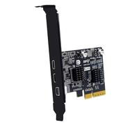 Uhidka Carte D'Extension Vidéo PCI-E X4 à Type-C Prend en Charge L'Interface D'Affichage DP Bureau USB3.2 10G Type-C Port Monitor Adapter Card