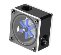 Uhidka Débitmètre de Refroidissement par Eau à 3 Voies Indicateur de Débitmètre à 6 Turbines Filetage G1/4 pour Système de Refroidissement par Eau D'Ordinateur PC