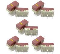 Uhidka Lot de 10 Micro-Interrupteurs pour Souris HUANO, 3 Broches, 20 M de Clics, Bouton de Sourdine, Point Jaune