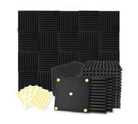 Uhidka Lot de 52 Panneaux en Mousse Acoustique 1 X 12 X 12 Pouces Panneaux Antibruit Insonorisants pour Studio D'Enregistrement à Domicile