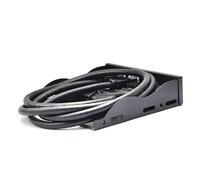 Uhidka Panneau USB pour PC USB 3.2 Gen2 10 Gbit/s Type C + Hub USB 3.0 19 broches 2 ports + Audio HD 3,5 mm Remplacement du micro pour écouteurs