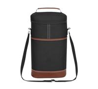 Uhidka Sac à Vin pour 2 Bouteilles, Sac Fourre-Tout pour Vin, Sac Isotherme et Étanche, Sac Cadeau pour Bouteille de Vin, Noir