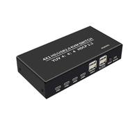 Uhidka Sélection de Commutateur KVM Compatible 4K 60Hz Sélecteur USB Commutateur KVM Sélecteur USB 4x1 2x1 pour Le Clavier de Souris du Moniteur PC pour Le Port de Partage PC 4x1