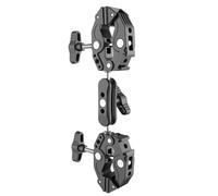 Uhidka Super Clamp Bras Articulé Magique Clip 360° Double Tête Super Clamp pour Parapluie Moniteur LED Lumière Action Caméra Clip