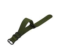 uHLANQC Bracelets de Montre pour Hommes, Bracelet de Montre en Nylon 18mm/20mm/22mm/24mm, Toile de l'otan, Style Militaire, avec Boucle à Anneau Noire(Green,22mm)
