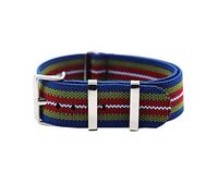 uHLANQC Bracelets de Montre pour Hommes, Bracelet de Montre en Nylon, Toile élastique, Parachute des troupes françaises, 20 mm/22 mm, for Montre à Quartz, Montres mécaniques(Type 3 Silver,22mm)