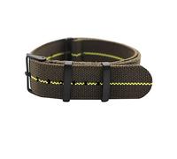 uHLANQC Bracelets de Montre pour Hommes, Bracelet de Montre en Nylon, Toile élastique, Parachute des troupes françaises, 20 mm/22 mm, for Montre à Quartz, Montres mécaniques(Type 4 Black,20mm)