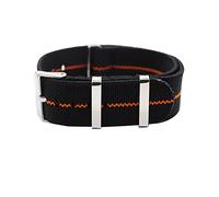 uHLANQC Bracelets de Montre pour Hommes, Bracelet de Montre en Nylon, Toile élastique, Parachute des troupes françaises, 20 mm/22 mm, for Montre à Quartz, Montres mécaniques(Type 6 Silver,22mm)
