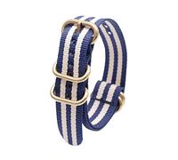 uHLANQC Bracelets de Montre pour Hommes, Bracelet de Montre Respirant en Nylon tissé Militaire NATO, Boucle d'anneau en Or 18/20/22/24mm for Montre à Quartz(Type 5,22mm)