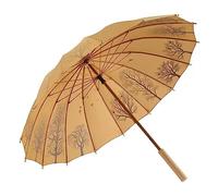 uHLANQC Parapluies pour la Pluie Parasol, Parapluie Classique Fait Main avec Manche en Bois for Femmes et Hommes(Brown)