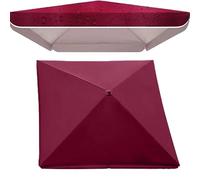 uHLANQC Parasol de terrasse carré à 4 Baleines, 2,4 m, 2,4 m, 3 m, Housse de Protection for Parasol de marché, Toile de Rechange imperméable et Anti-UV(Wine Red,3x3(10'x10'))
