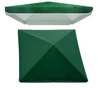 uHLANQC Parasol de terrasse carré à 4 Baleines, 2,4 m, 2,4 m, 3 m, Housse de Protection for Parasol de marché, Toile de Rechange imperméable et Anti-UV(White,2.5mx2.5m(8'x8'))