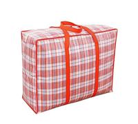 uHLANQC Sacs d'emballage de Bagages étanches Grande capacité, Robustes, tissés avec Fermeture éclair, fourre-Tout Mobile Pliable et Anti-poussière, 1/3/5 pièces(Red-1PC,S)