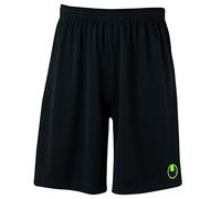 Uhlsport 100305919 Short Homme Noir/Vert Flash FR : XXS (Taille Fabricant : XXS)