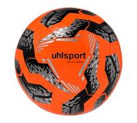 uhlsport Ballon de Futsal en Salle - Sala Classic - Taille 4, Orange Fluo/Noir/Argent