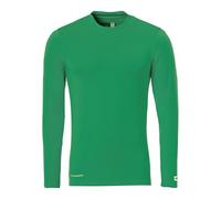 uhlsport Baselayer Football Manches Longues Gilet sous Couche Top Gilet de Compression Chemise Fonctionnelle Manches Longues pour Football Intérieur Extérieur Gym Jogging, Vert Une, S