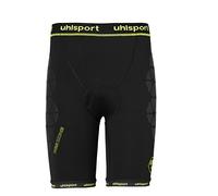 UHLSPORT - BIONIKFRAME UNPADDED SHORT - Sous Short - Matière Nanoflex - Technologie BionikFrame - noir/jaune fluo - FR : L (Taille Fabricant : L)