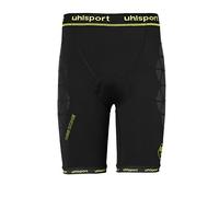 UHLSPORT - BIONIKFRAME UNPADDED SHORT - Sous Short - Matière Nanoflex - Technologie BionikFrame - noir/jaune fluo - FR : L (Taille Fabricant : L)