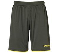 uhlsport Club Short de Football pour Homme XS Muticolore (Dark Olive/Amarillo Fluor)