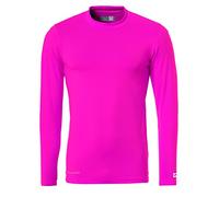 UHLSPORT - DISTINCTION COLORS BASELAYER - Sous Maillot Manche Longues - Matière Légère - Coupe Moulante Ajustée - rose - FR : XXS (Taille Fabricant : XXS)