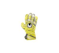 Uhlsport Elm Soft Gants de Gardien de But Jaune Fluo Lite/Gris Taupe 9