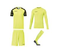 Uhlsport Ensemble gardien – Maillot, short, couche de base, chaussettes – Jaune fluo/Noir 128