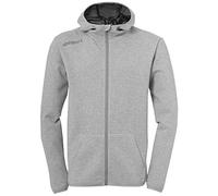 uhlsport Essential Hood Jacket Veste Enfant, Dark Grau Melange, 8-9 Ans