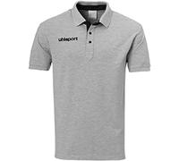 uhlsport Essential Polo Mixte Enfant, Gris mélange/Noir, FR : XXS (Taille Fabricant : 140)