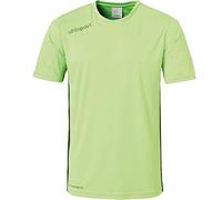 uhlsport Essential T-Shirt Enfant, Flash Vert/Noir, FR : XXS (Taille Fabricant : 116)