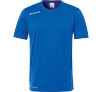 uhlsport Essential T-Shirt Homme, Azur Bleu/Blanc, FR : 3XL (Taille Fabricant : 3XL)