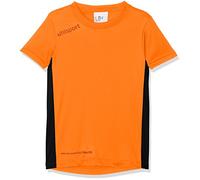 uhlsport Essential T-Shirt Mixte Enfant, Orange Fluo/Noir, FR : XXS (Taille Fabricant : 140)